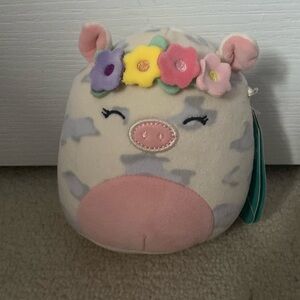 NWT Rosie the Pig 7" Squishmallow Spotted Pig Flower Crown Spring/Easter